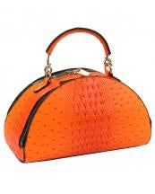 Load image into Gallery viewer, Alligator Pattern Handbag with Two Top Zippier Closure