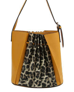 Leopard Pleated Handbag
