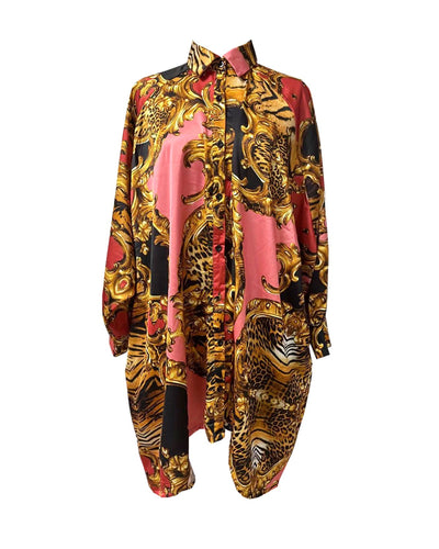 Pink Oversize Dress with Pockets
