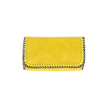 Load image into Gallery viewer, Fold Over Clutch with chain trim