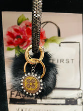 Load image into Gallery viewer, Upcycled Keychains with Fuzzy Ball