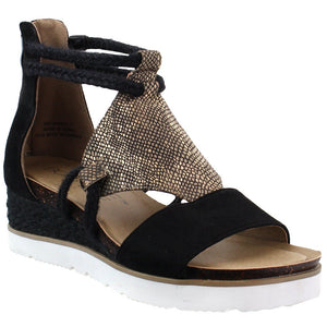 Browning Snake Gun Metal Wedge Sandals