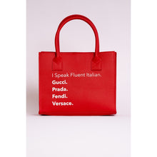 Load image into Gallery viewer, MINI MODERN TOTE - Fluent Italian (Red)