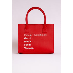 MINI MODERN TOTE - Fluent Italian (Red)