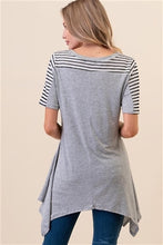 Load image into Gallery viewer, Stripe Sleeve Knot Top