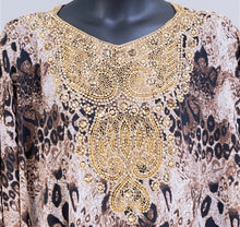 Load image into Gallery viewer, Cover Me Beaded Chiffon Kaftan Duster
