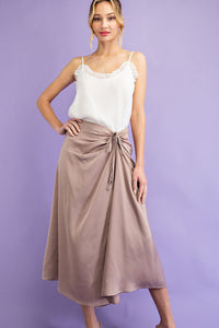 CINCHED MIDI SKIRT