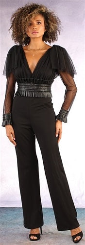 Sheer Sleeve Jumpsuit