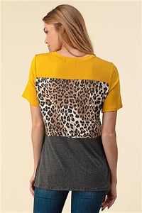 Leopard Knot Top