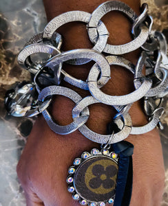 Gun Metal Chained Bracelet