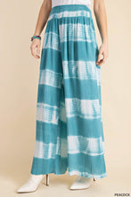 Load image into Gallery viewer, SOFT STRIPE TIE DYE RAYON FABRIC SMOCK WAIST PANTS