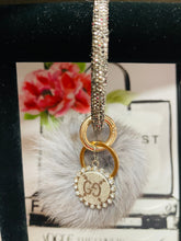 Load image into Gallery viewer, Upcycled Keychains with Fuzzy Ball