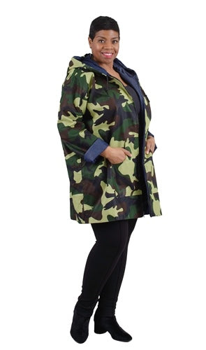 CAMO REVERSE JACKET WITH DENIM