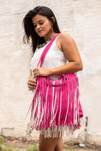 Load image into Gallery viewer, SUEDE LONG FRINGE TOTE BAG