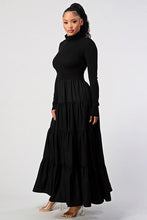Load image into Gallery viewer, Black Long Sleeve Maxi Dress