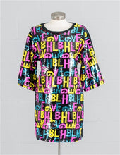 Load image into Gallery viewer, Sequin Letters Tunic Top