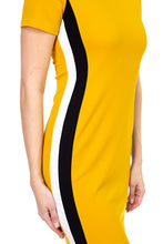 Load image into Gallery viewer, Stripe Tape Techno Crepe Dress Knit