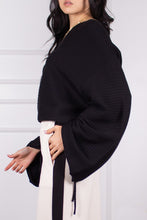 Load image into Gallery viewer, RUCHED SLEEVE RIBBED SWEATER