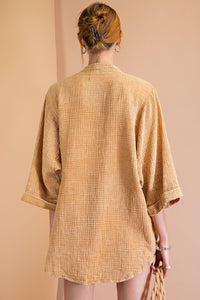 CAMEL MINERAL WASHED OPEN KIMONO