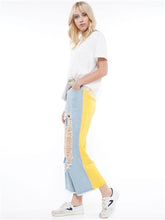 Load image into Gallery viewer, Blue/yellow Denim Pant
