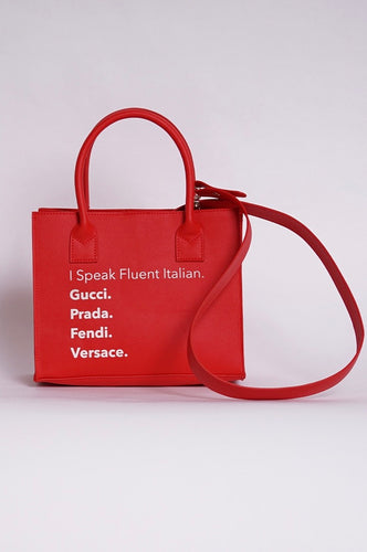 MINI MODERN TOTE - Fluent Italian (Red)