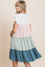 Load image into Gallery viewer, BLUSH COLOR BLOCK DRESS