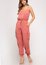 Load image into Gallery viewer, Satin Jumpsuit with Pockets