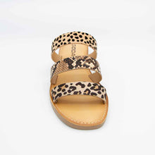 Load image into Gallery viewer, Triple Band Sandals in Animal Print