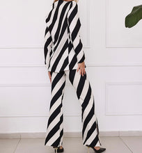 Load image into Gallery viewer, Striped Blazer Pant Set