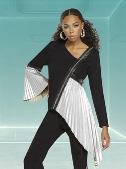 Pleated Embellished Tunic