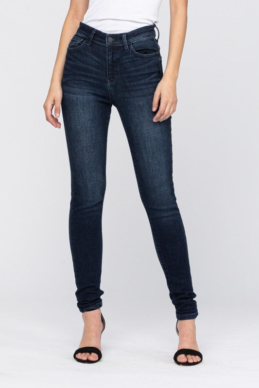Super Dark High Waist Skinny Jeans