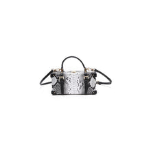 Load image into Gallery viewer, Black and White Boxy Satchel