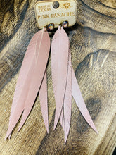 Load image into Gallery viewer, Leather Strip Earrings with Swarovski Crystal