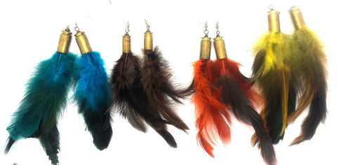 Feather Bullet Earrings