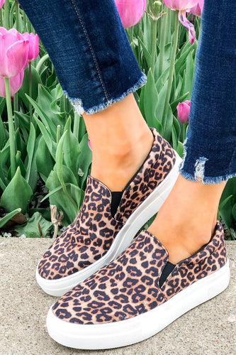 Slip On Sneakers- Oat Cheetah