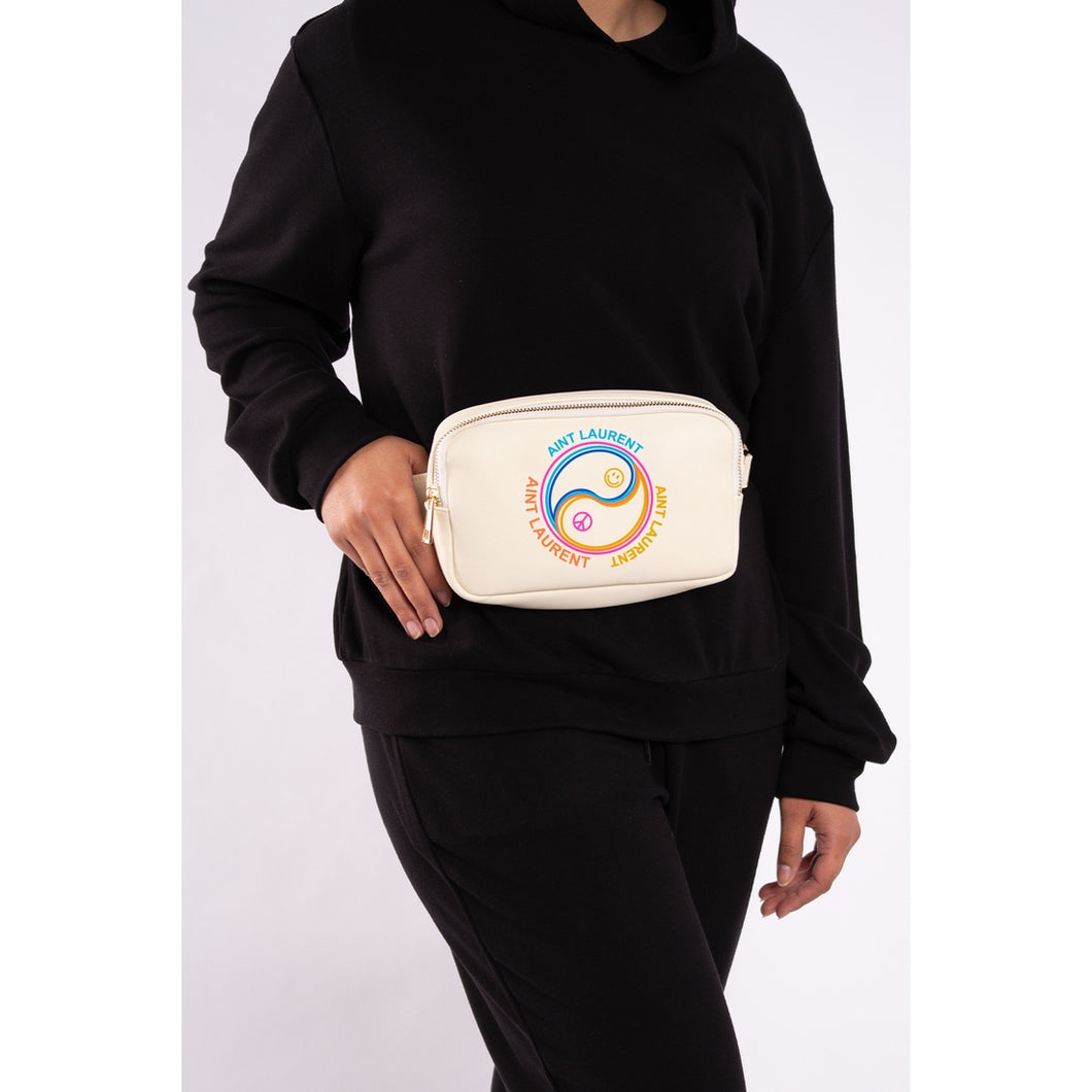 Aint Laurent multi discount color beige fanny pack