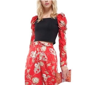 Print Sleeve Top
