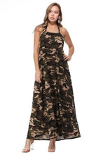 Load image into Gallery viewer, Halter Print Maxi Dress