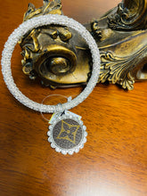 Load image into Gallery viewer, Single Silver Glittered Bracelet with Upcycled Charm