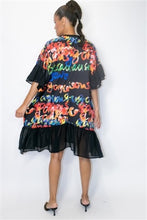 Load image into Gallery viewer, Black Multi Printed Dress