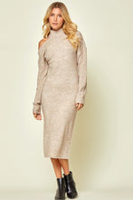 Load image into Gallery viewer, COLD SHOULDER KNIT DRESS