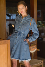 Load image into Gallery viewer, Easy Going Denim Mini Dress