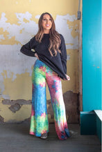 Load image into Gallery viewer, TIE-DYE WIDE LEG PALAZZO PANT WITH ELASTIC WAISTBAND