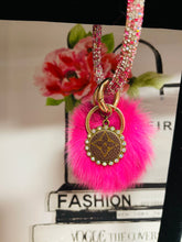 Load image into Gallery viewer, Upcycled Keychains with Fuzzy Ball