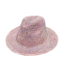 Load image into Gallery viewer, Rhinestone Studded Unisex Fedora Hat
