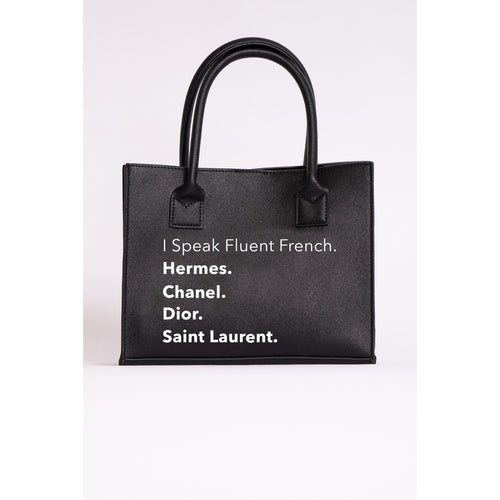 MINI MODERN TOTE - Fluent French (Black)