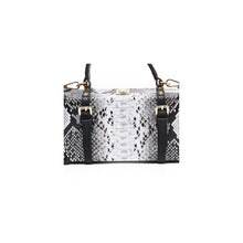 Load image into Gallery viewer, Black and White Boxy Satchel