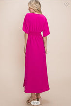 Load image into Gallery viewer, Fuchsia Maxi Dress w/side Split