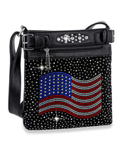 Load image into Gallery viewer, Flag Rhinestone Handbag