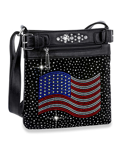 Flag Rhinestone Handbag
